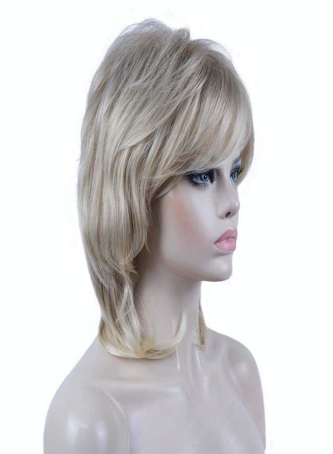 Aimole Soft Shaggy Layered Wig Medium Length Synthetic Hair Women Wigs (15BT613) - Image 5